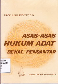 Asas-Asas Hukum Adat Bekal Pengantar