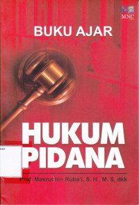 Buku Ajar Hukum Pidana